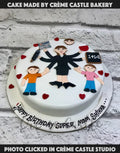 Supermom and kids Cake