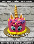 Pink and Yellow Unicorn Cake