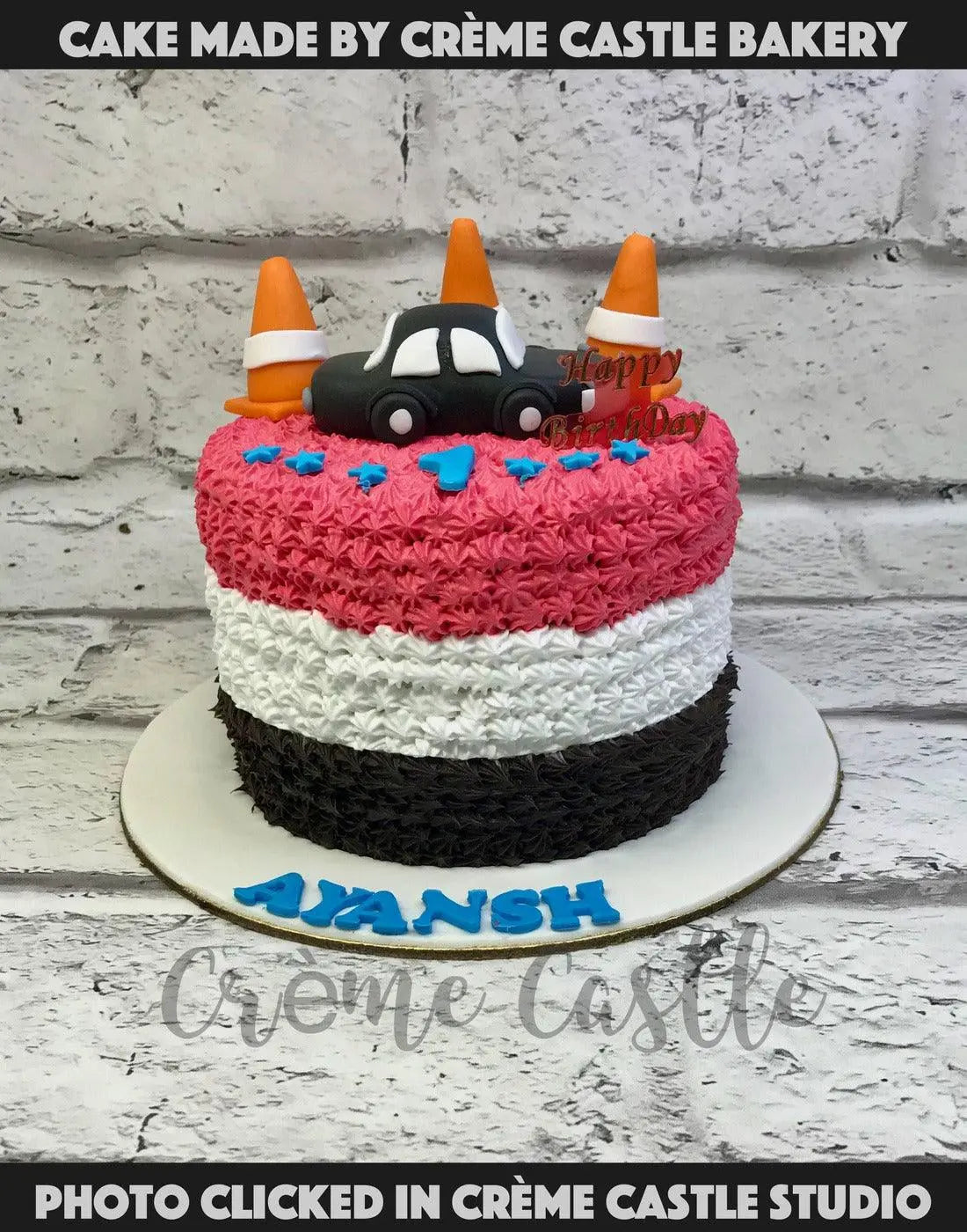 Traffic Cone Cake Creme Castle