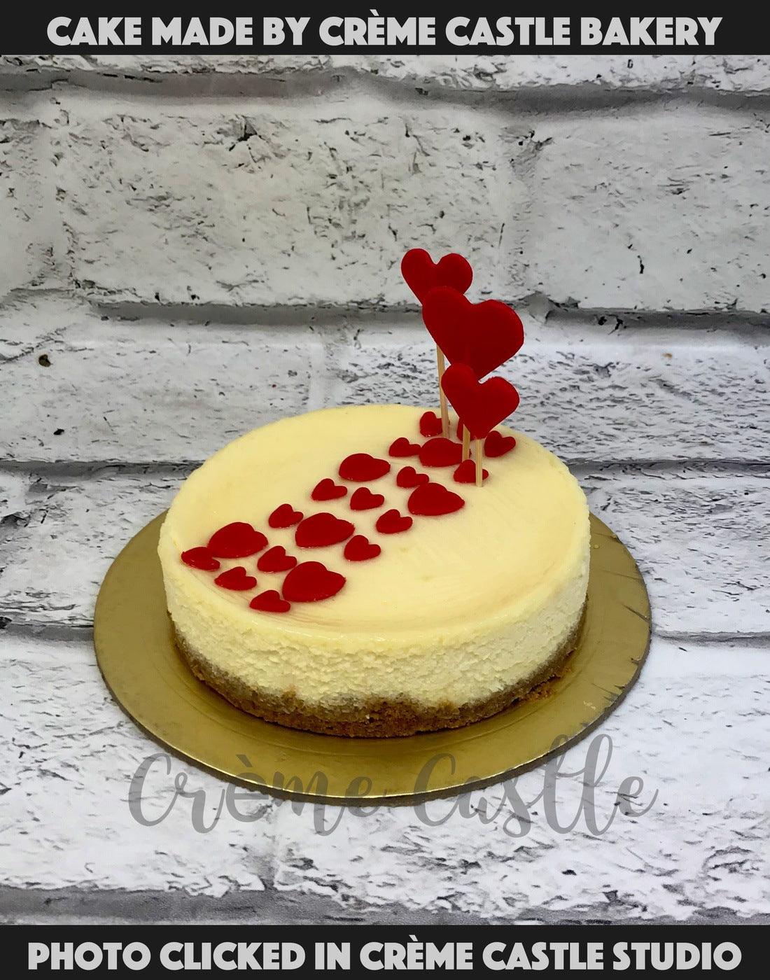 Cheesy Heart Cheesecake - Creme Castle