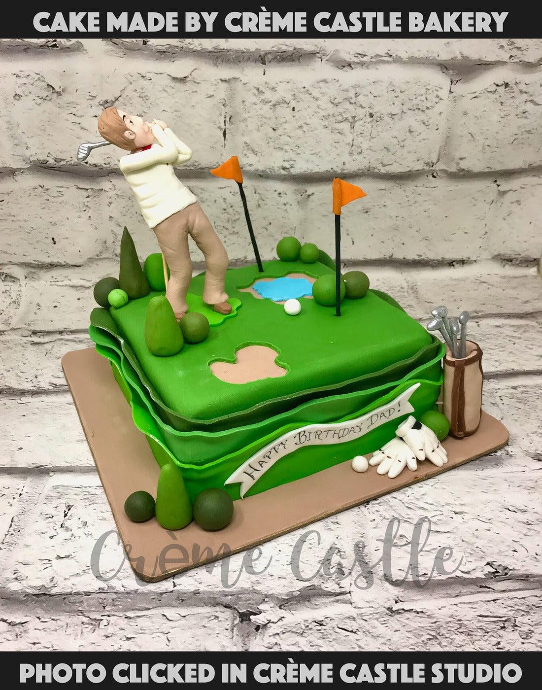 Golf Course Cake - Creme Castle
