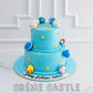 Solar System Cake in Blue by Creme Castle