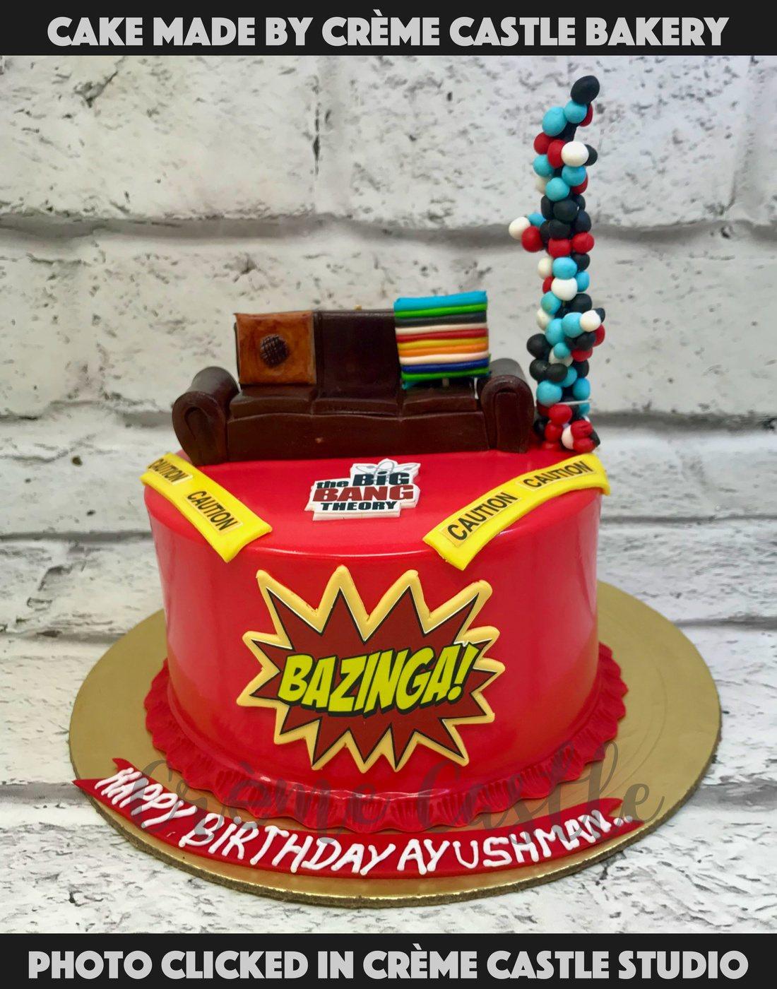 Sheldon's Bazinga Cake - Creme Castle