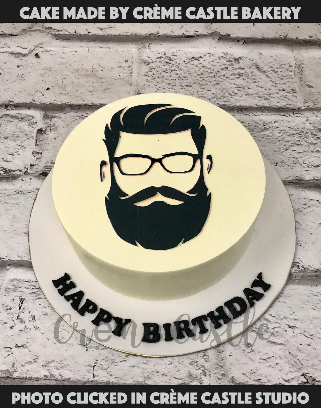 10Pcs Mirror Gold Black Gold Acrylic Cake Toppers Man Beard Tie Happy  Father's Day Cake Decoration Dad Birthday Cake Decorating - AliExpress