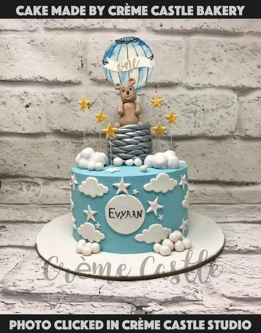 Teddy in Clouds Cake - Creme Castle