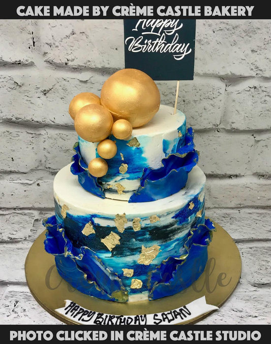 Ocean Waves Cake - Creme Castle