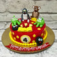 Red Jungle Theme Cake - Creme Castle