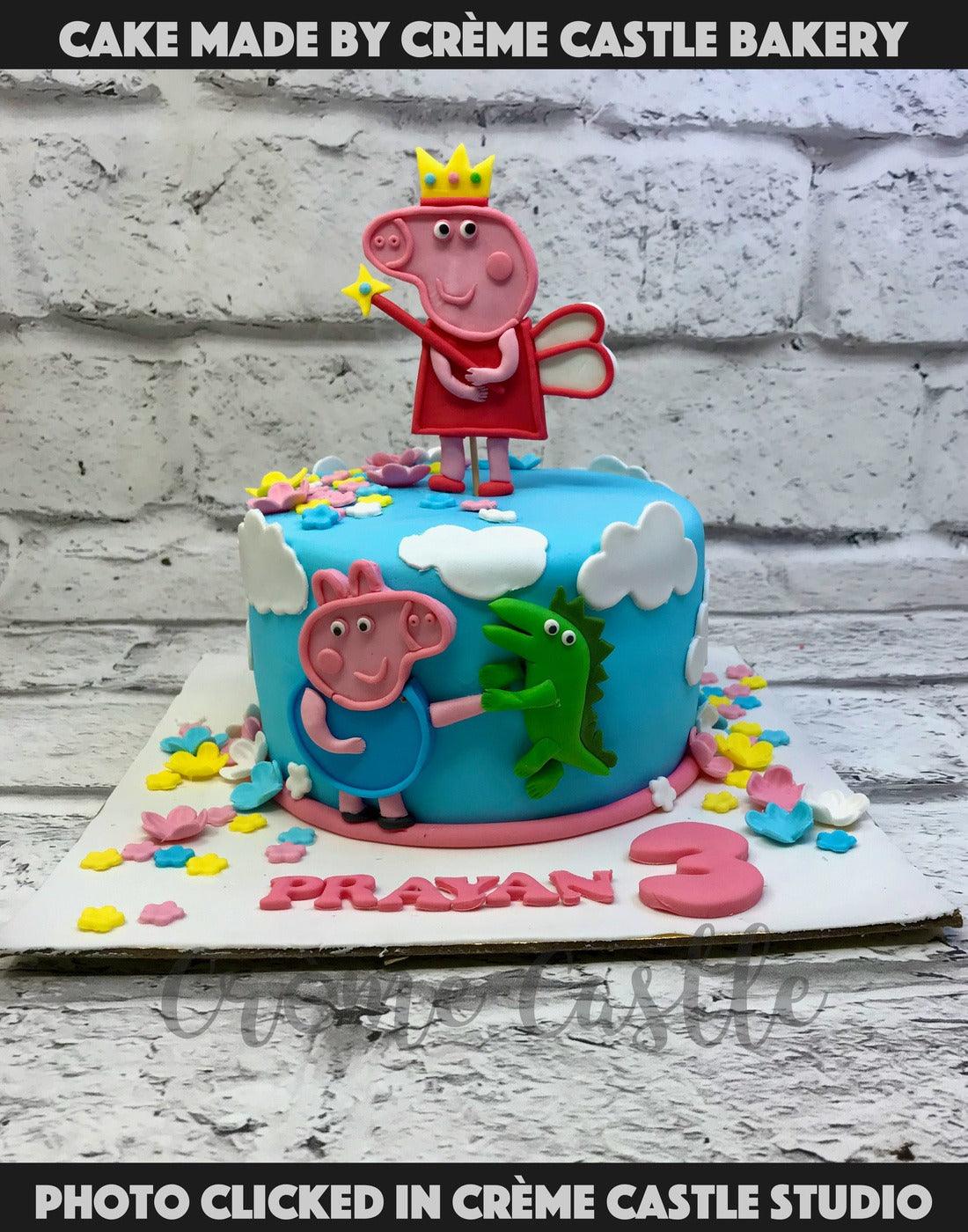 Peppa Pig Green Dinosaur and George Edible Cake Topper Image ABPID0566 – A  Birthday Place