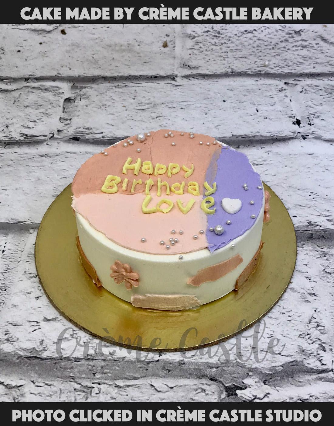 Pastels and hearts Cake - Creme Castle