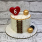 Heart and Ladder Cake - Creme Castle