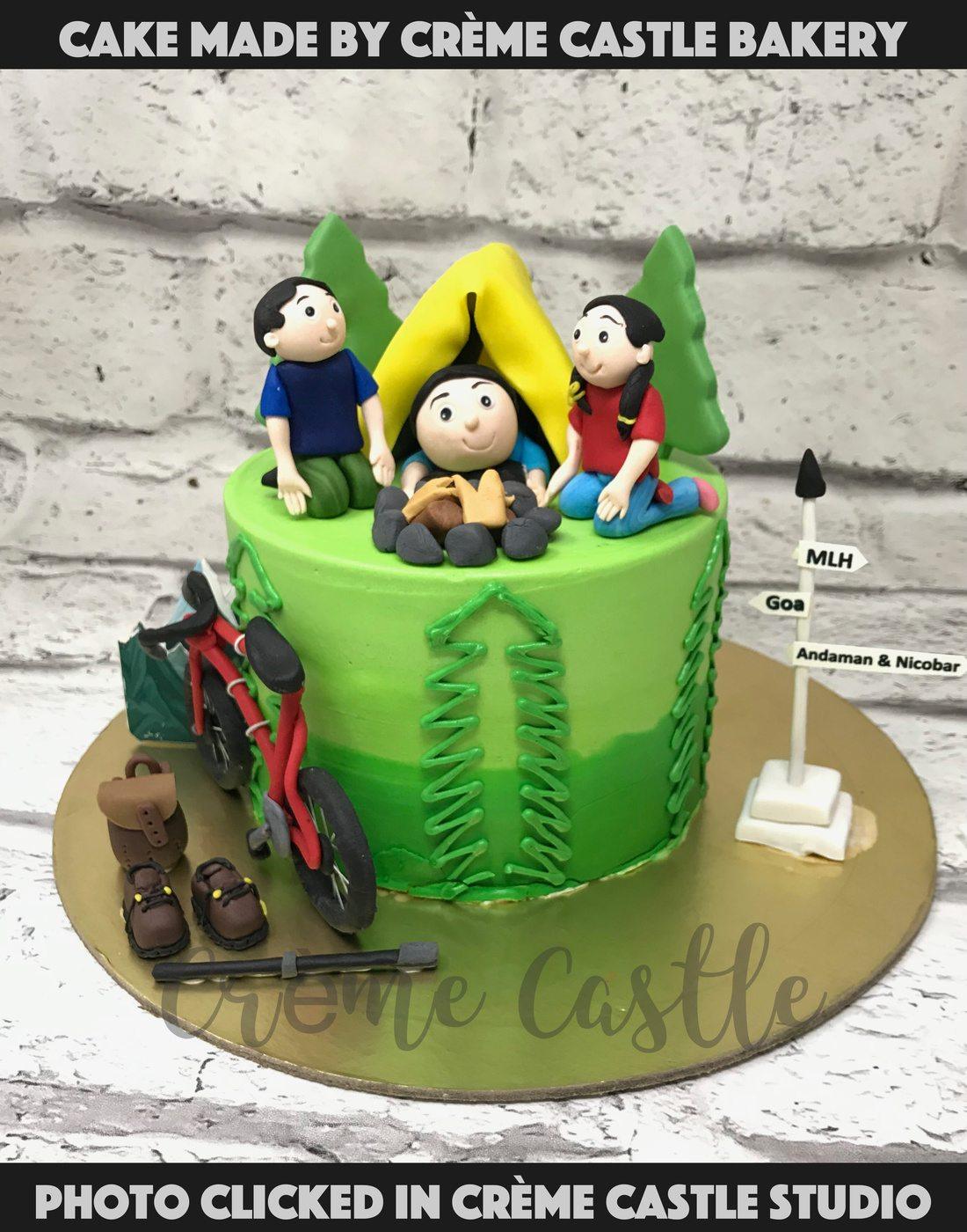 Camping Time Cake - Creme Castle