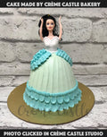 Dancing Doll in Blue Cake