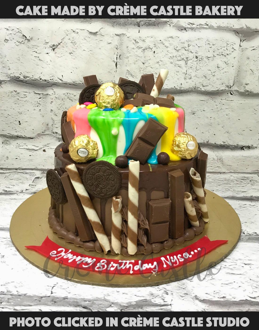 Choco Rainbow Cake - Creme Castle