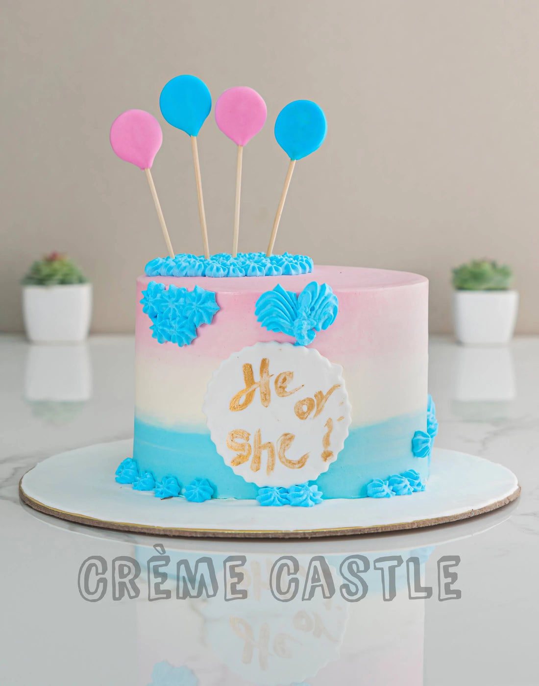Baby Shower Theme Cake in Pastel by Creme Castle