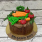 Veggie Basket Cake - Creme Castle