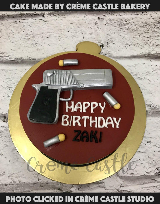 Bullets and Gun Cake - Creme Castle