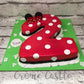 Minnie Number Shape Cake - Creme Castle