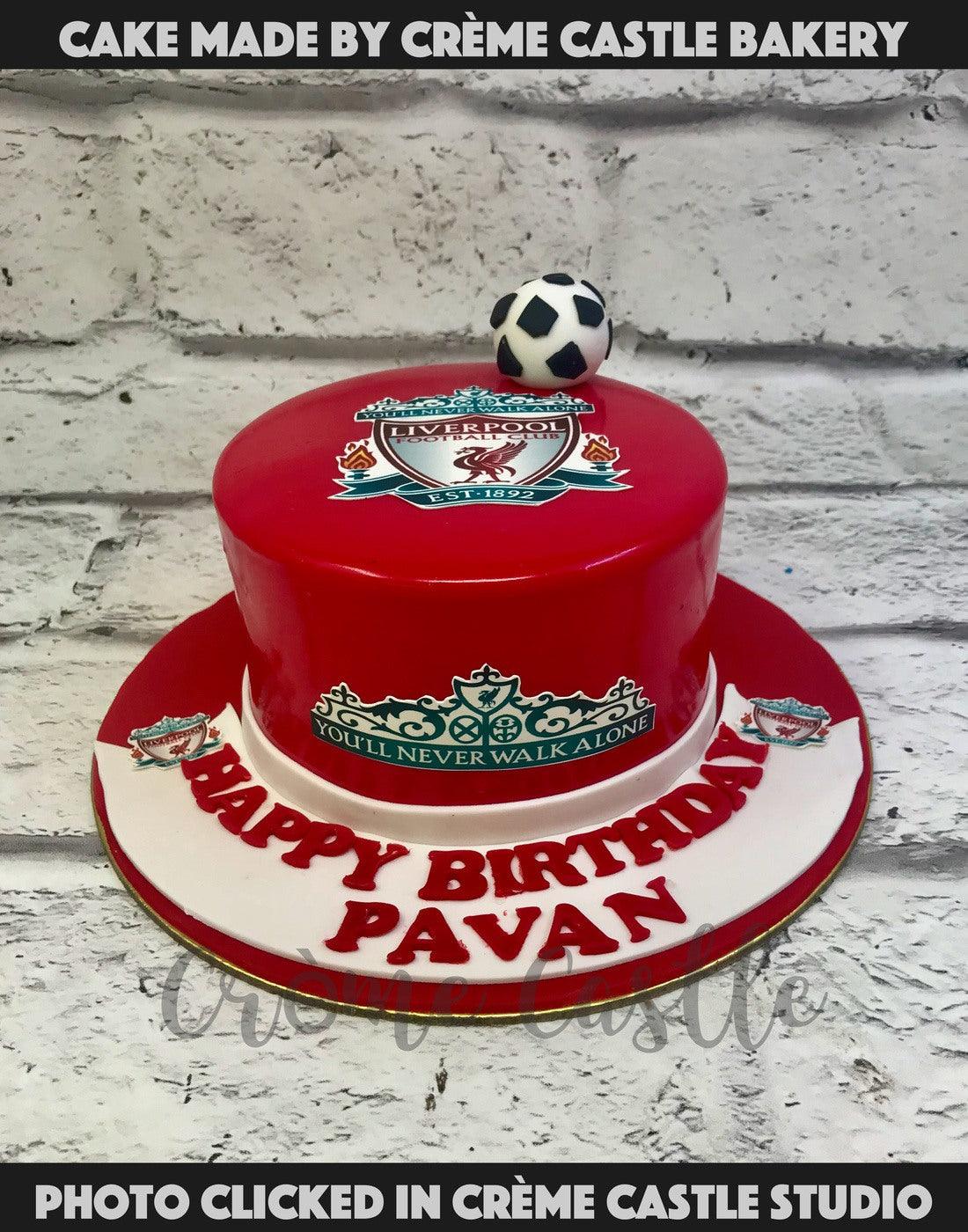 Liverpool Football Cake - Creme Castle