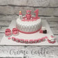 Pink Teddy and flowers Cake - Creme Castle