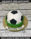 Football on Grass Cake