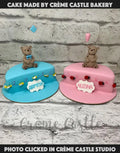 Half and Half Teddy Cake