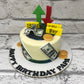 Stock Market Theme Cake with Money by Creme Castle