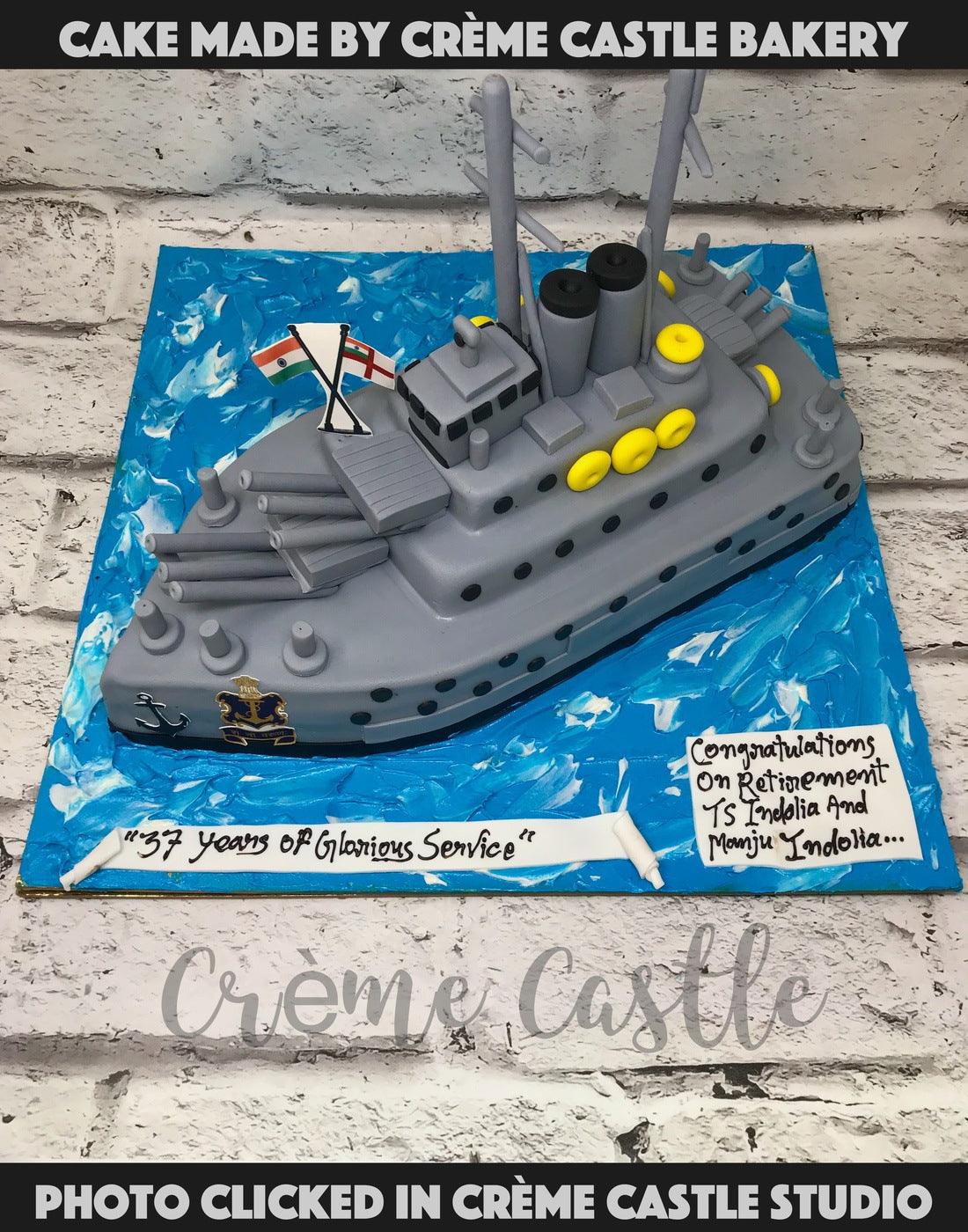 Ship on Water Cake - Creme Castle