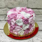 White-Pink Roses Cake - Creme Castle