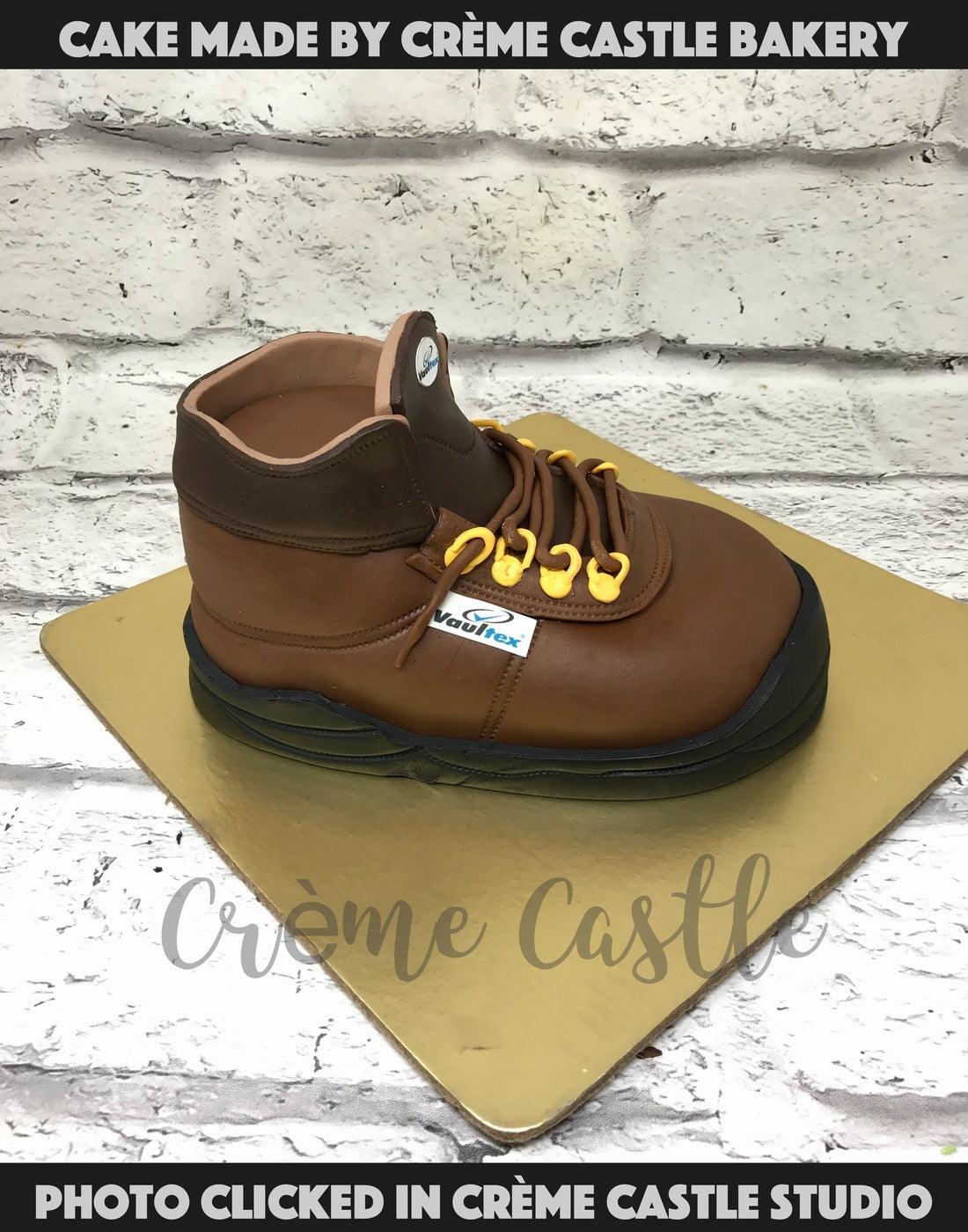 Brown Shoe Cake - Creme Castle