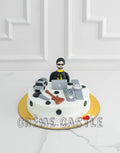 White Workaholic Cake