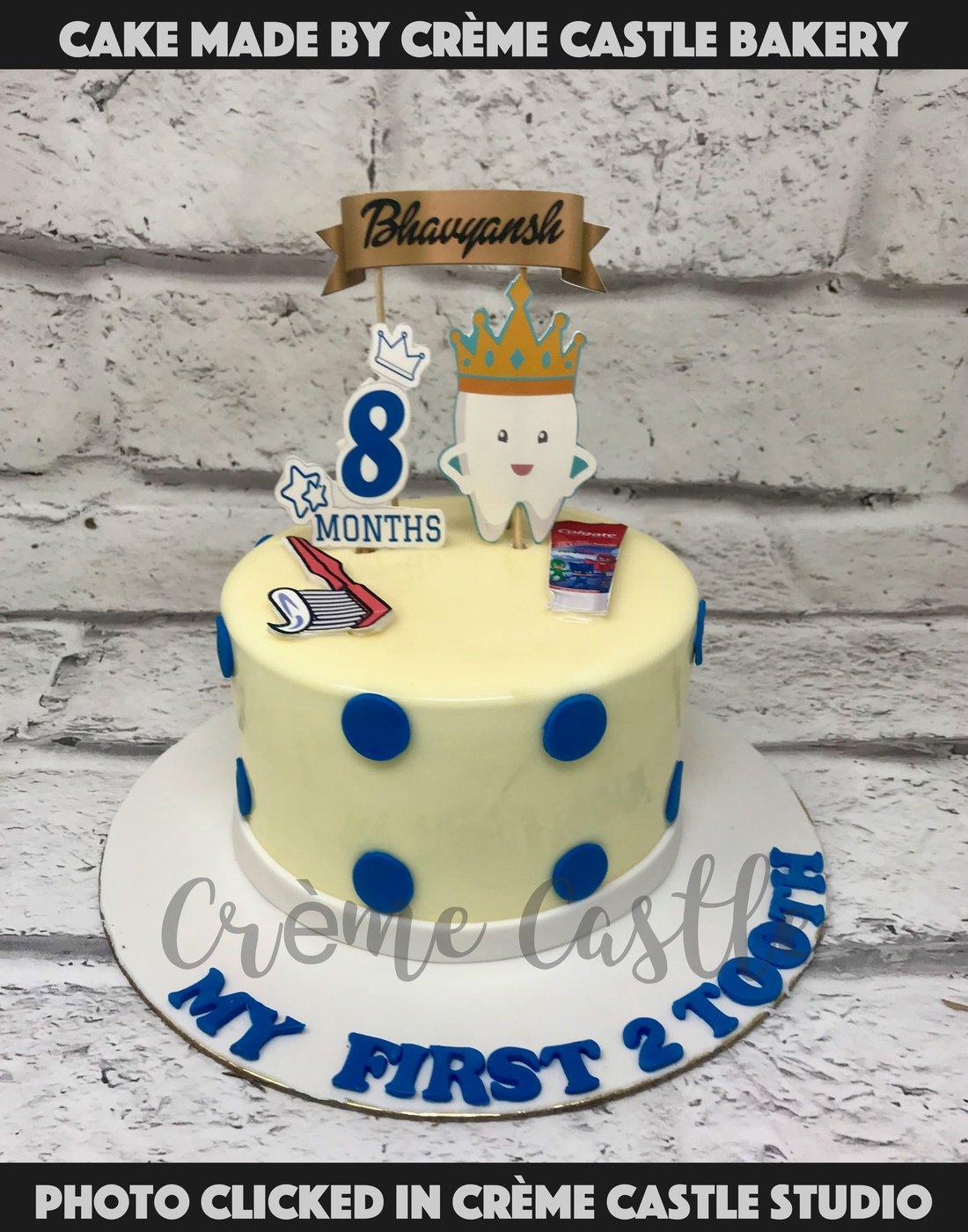 8 months cake for our favourite customer🥰 Swipe for a CUTE feedback➡️  #8monthsold #toothcake #toothfairy #cakeforkids #delhifoodie… | Instagram