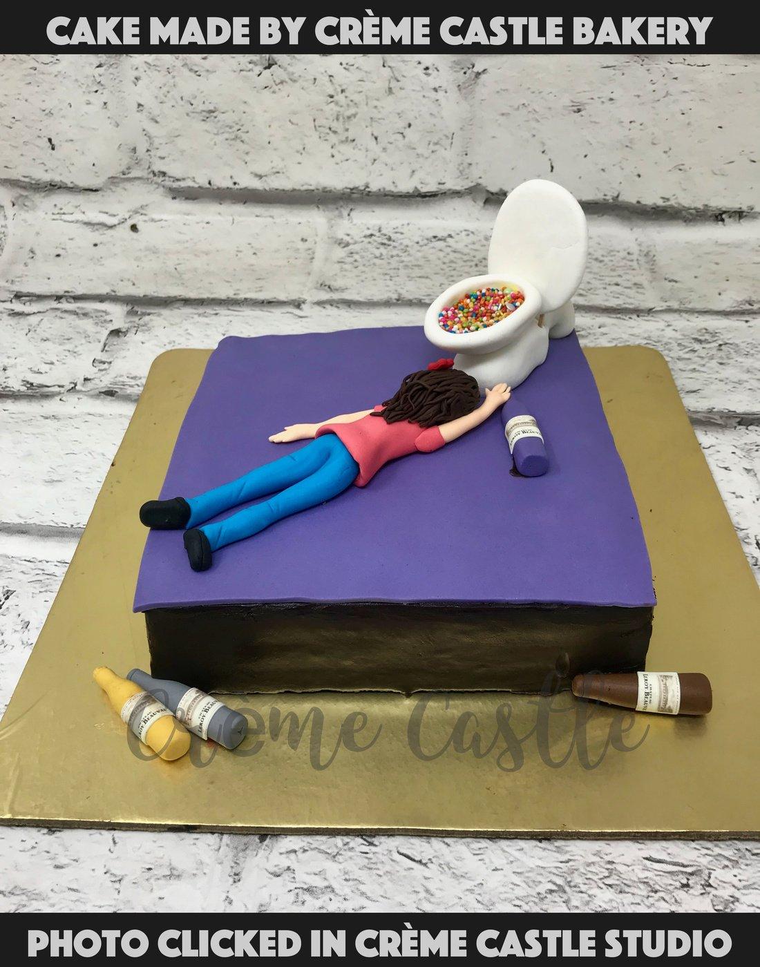 Plumber's toilet cake - Decorated Cake by Sweetharts - CakesDecor