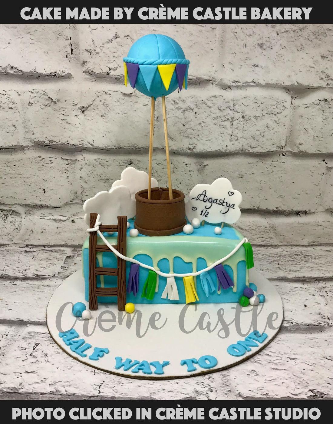 Hot Air Balloon Tassels Cake - Creme Castle