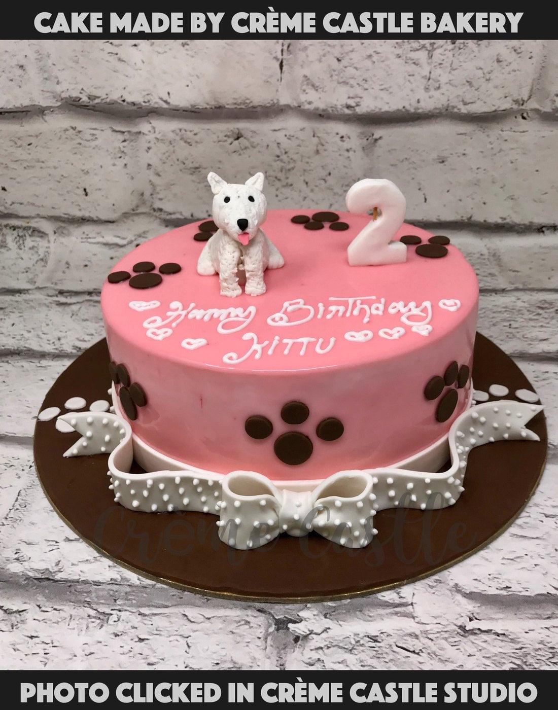 Pink Doggo Cake - Creme Castle