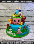 CocoMelon and Balloons Cake