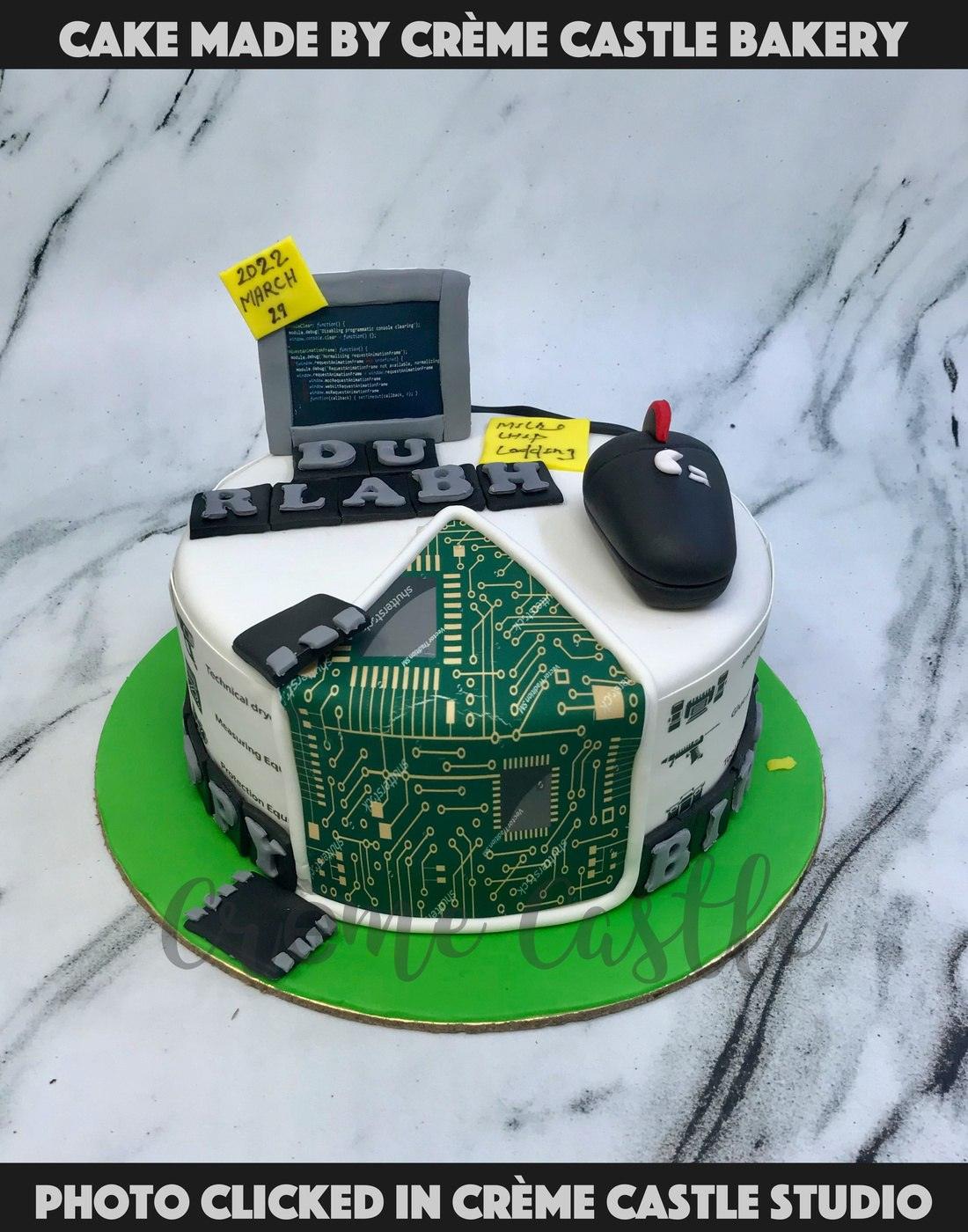 Computer theme cake for an intelligent young boy. #chocolatecake #chocolate  #cakes #cakebyesita #cakegoals | Instagram