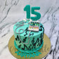 Musical Teal Cake - Creme Castle