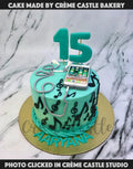 Musical Teal Cake