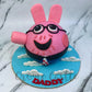 Daddy Pig Pinata Cake - Creme Castle