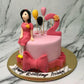Pink Bow and Balloons Cake - Creme Castle