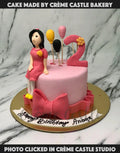 Pink Bow and Balloons Cake