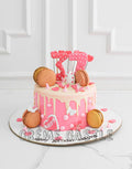 Butterflies and Hearts Pink Cake