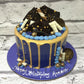 Purple and Gold Cake - Creme Castle