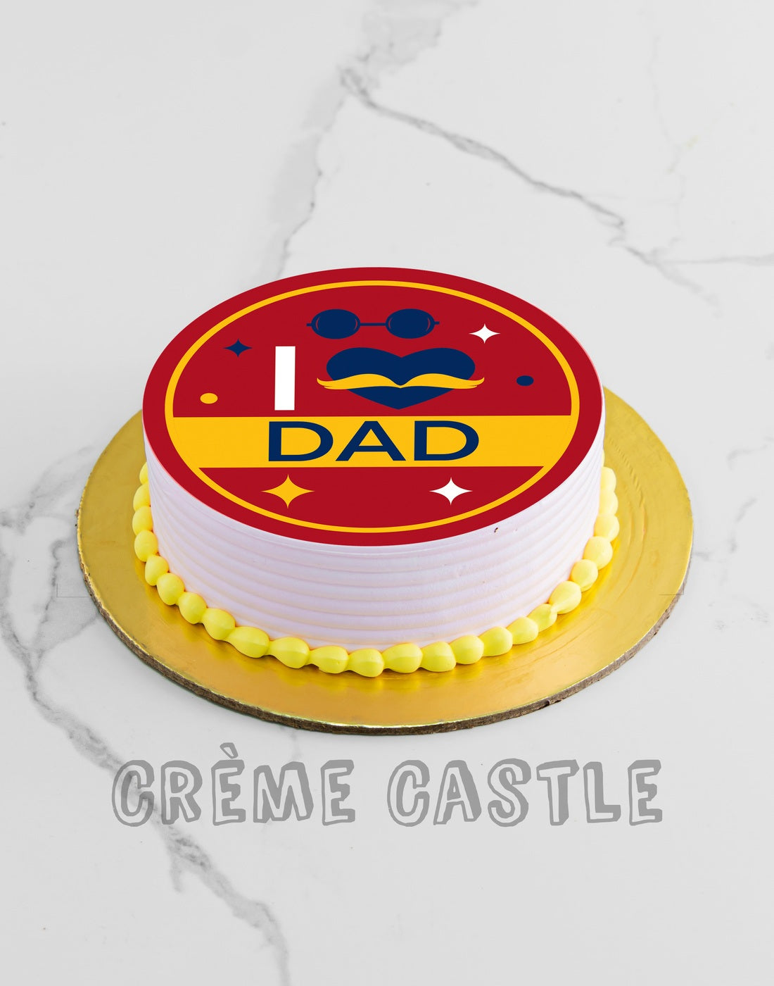 I Love dad Red Cake