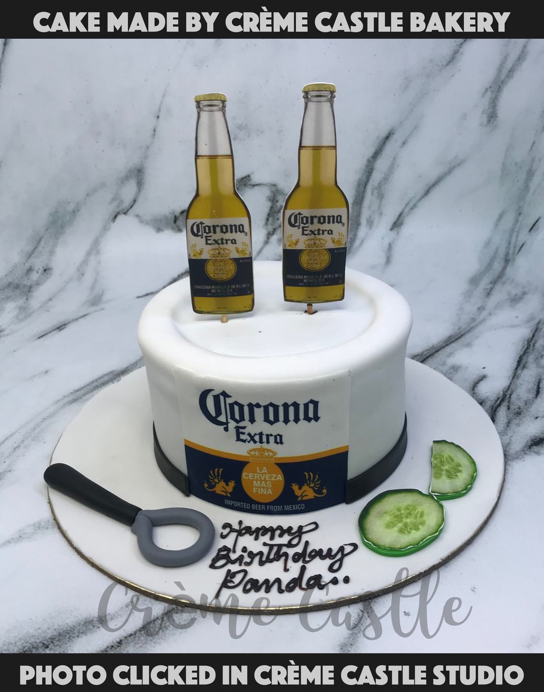 Corona Beer Fan Cake