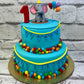 Blue Elephant Tier Cake