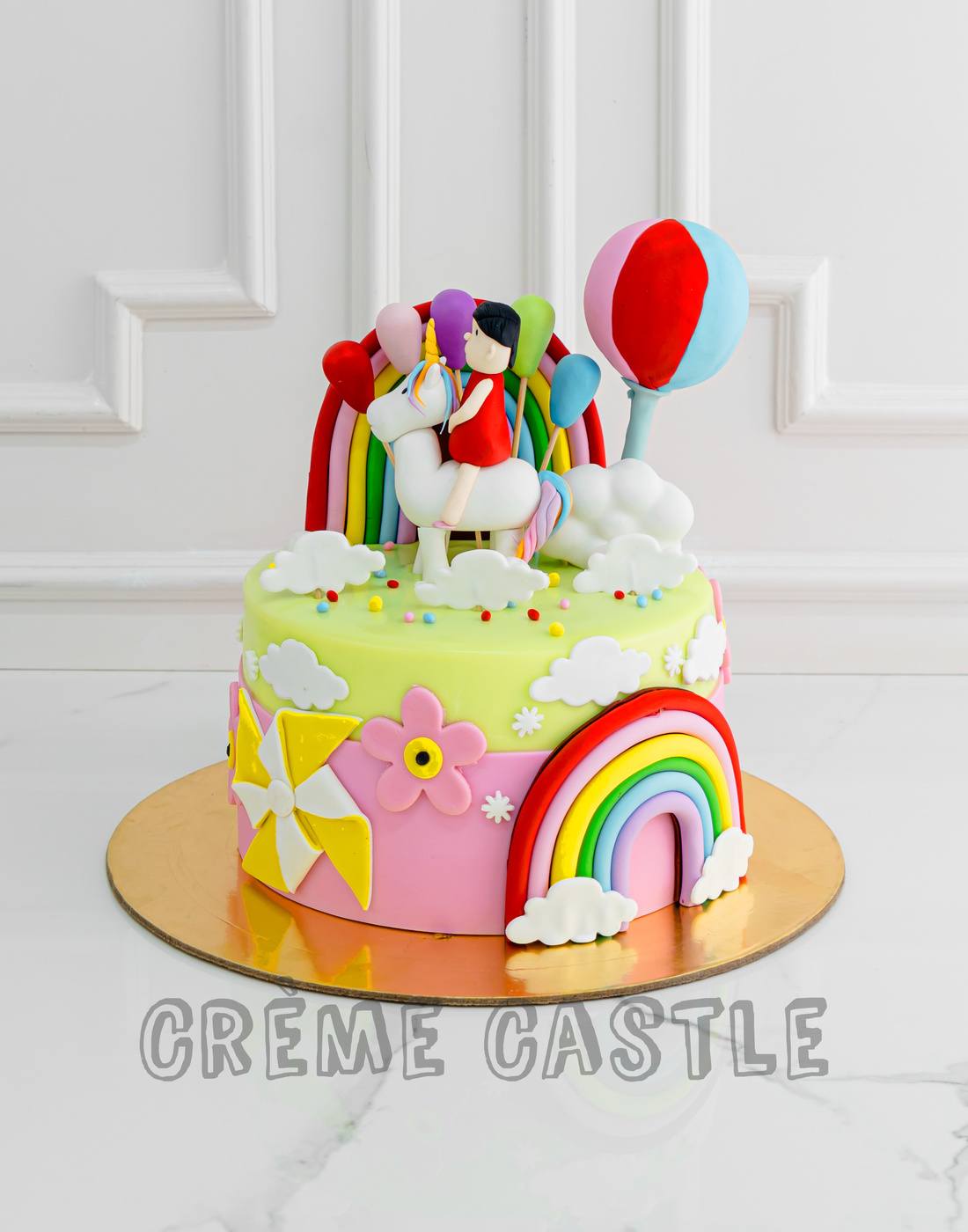 Little Girl Rainbow Theme Kids Cake | Girls Birthday Cake | Online Bakery  Delivery - Cake Square Chennai | Cake Shop in Chennai