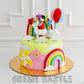 My Little Pony Cake with Girl by Creme Castle