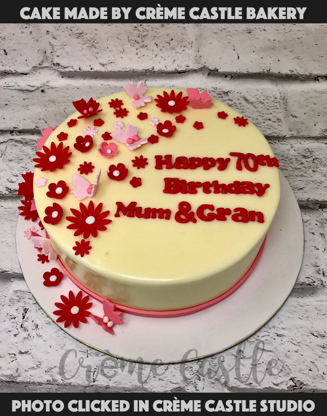 Red Flower Cake