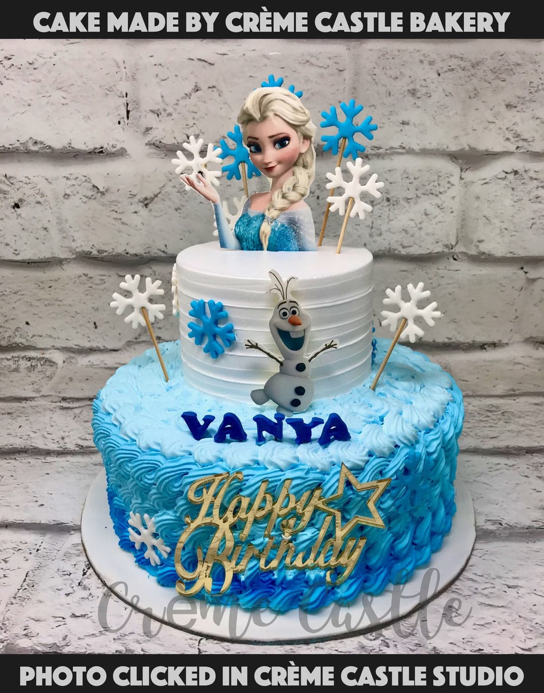 Frozen Elsa 2 Tier Custom Cake